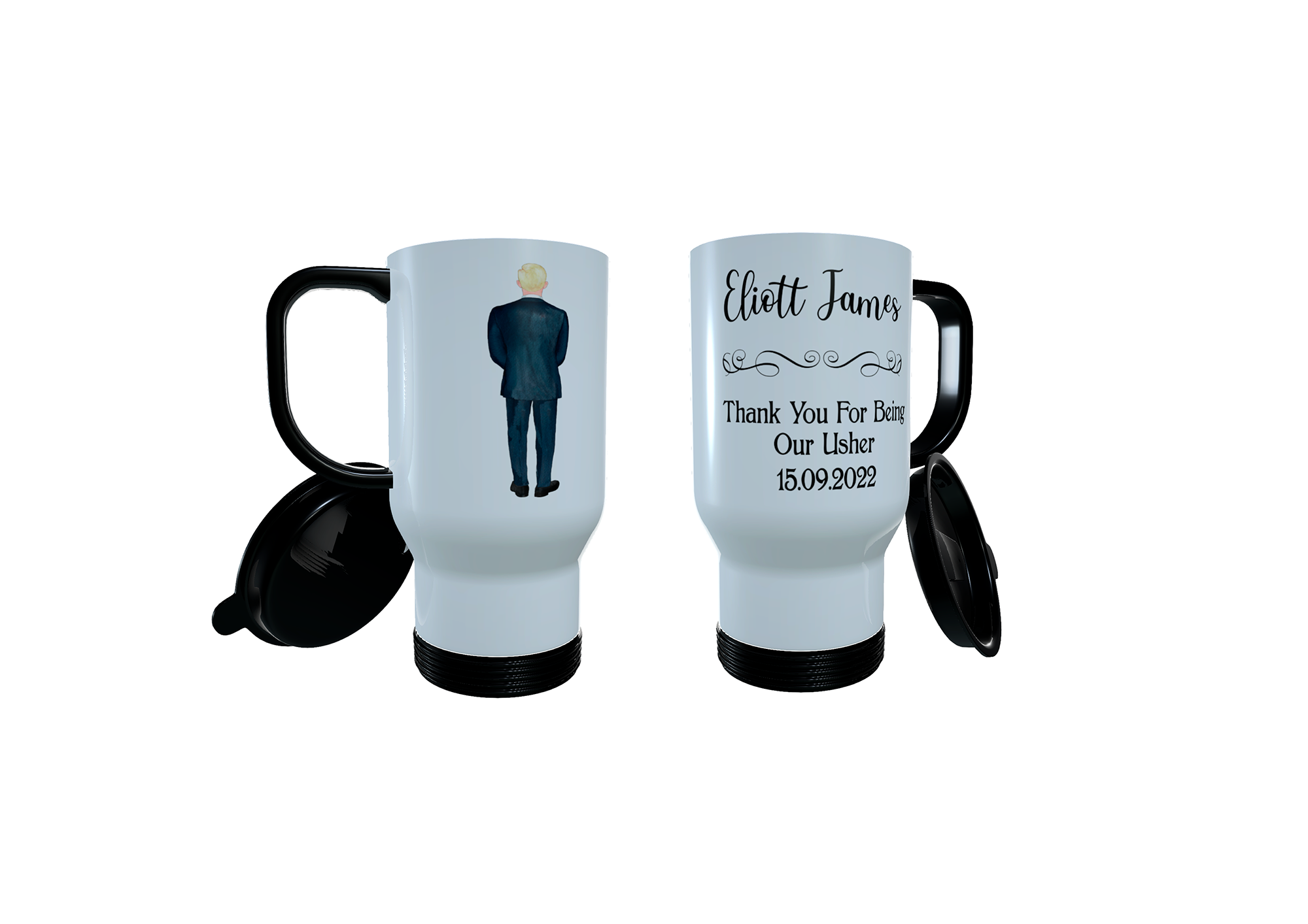 Usher Personalised Travel Mug, Usher Gift, Usher Travel Mug